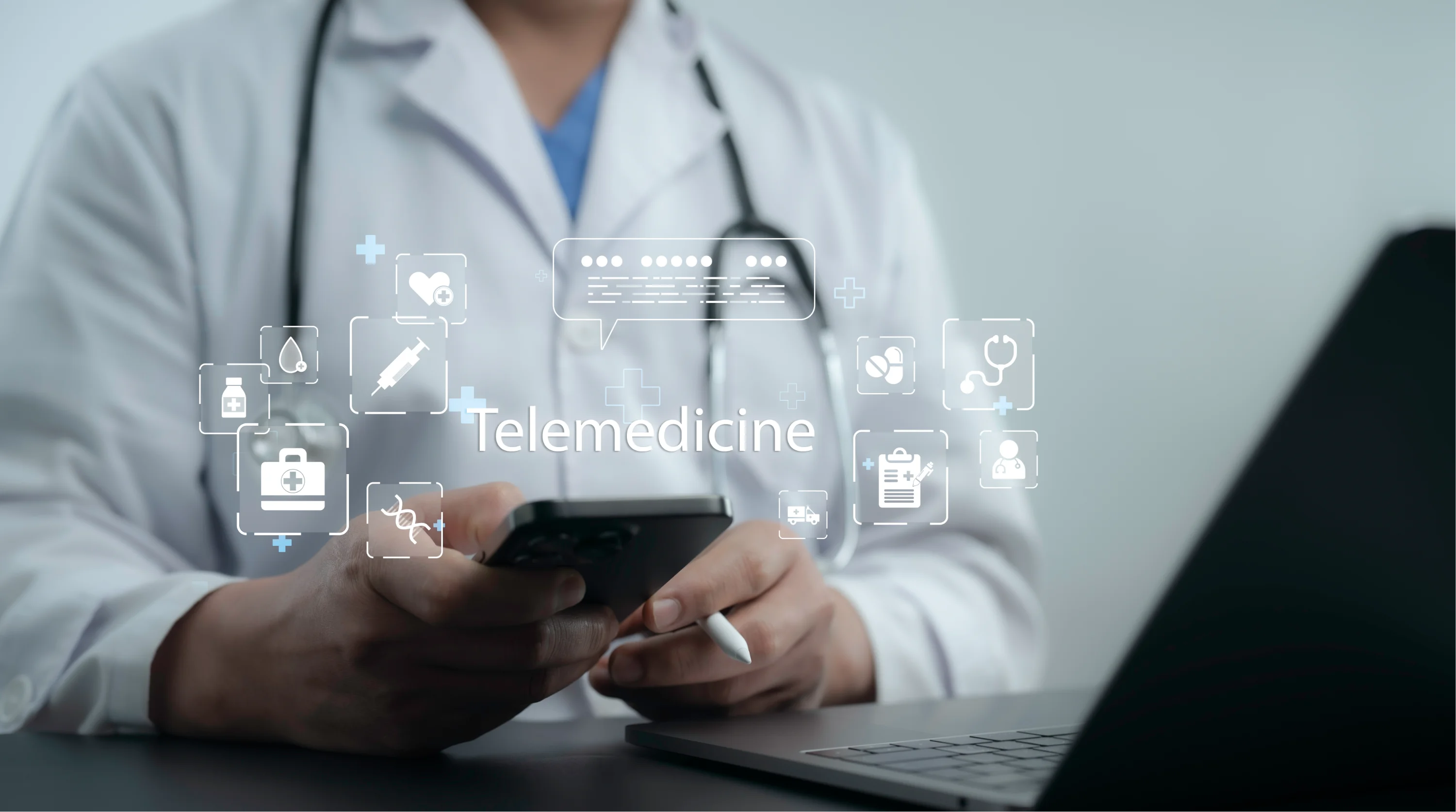 Telemedicine provider at work